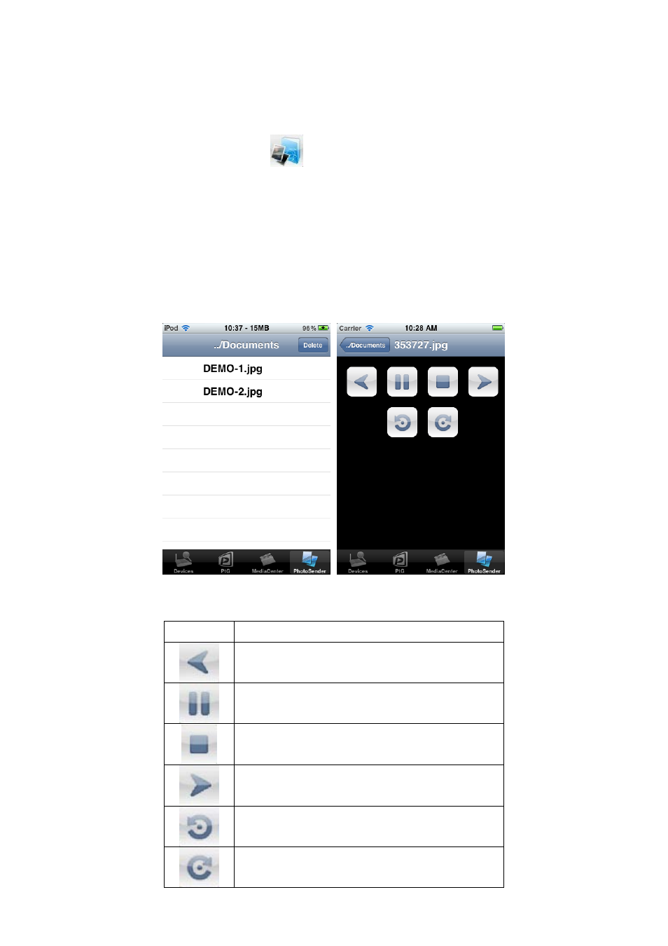 1 photo | Awind MobiShow User's Manual for iPhone User Manual | Page 4 / 7