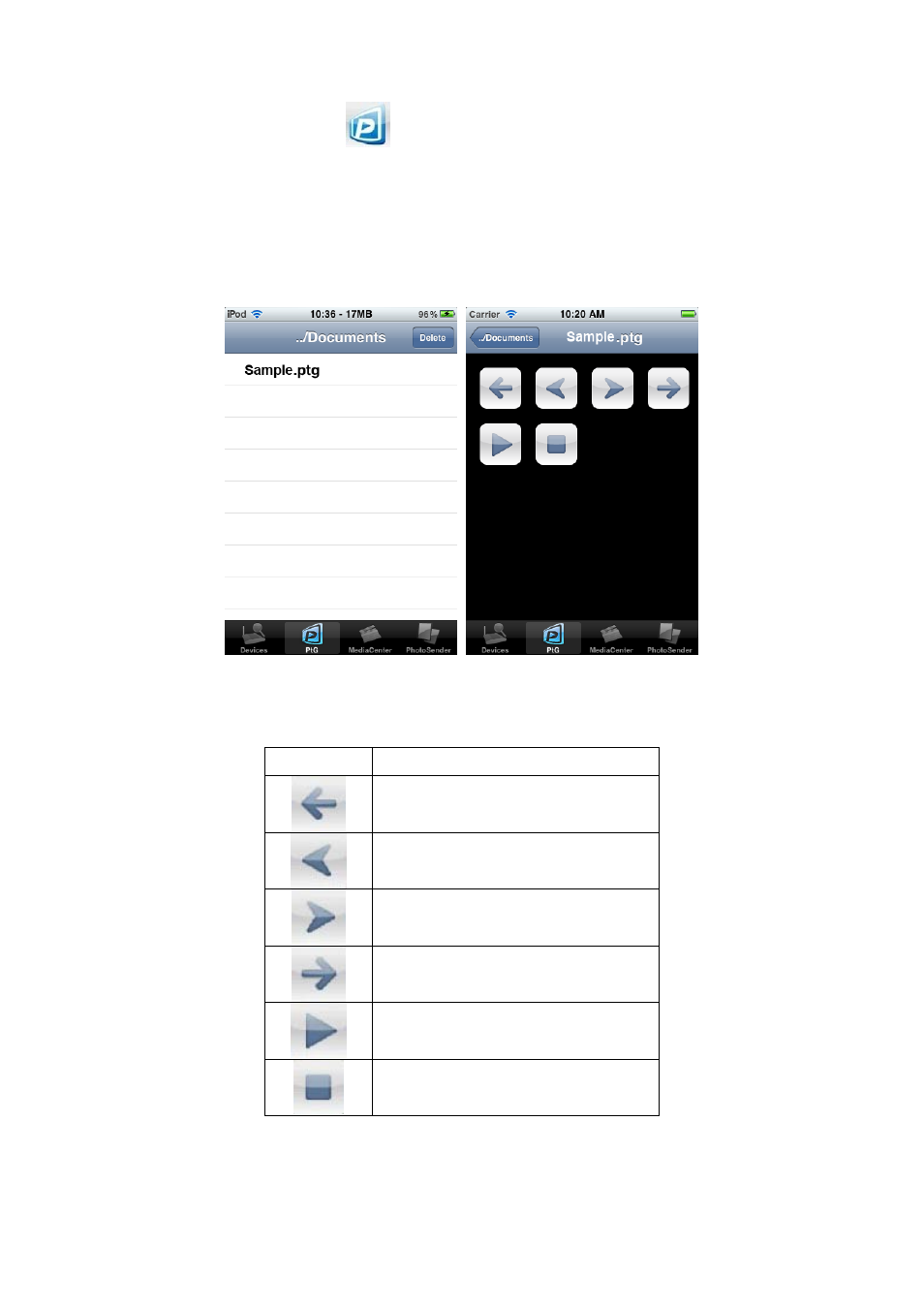 2 ptg | Awind MobiShow User's Manual for iPhone User Manual | Page 5 / 7