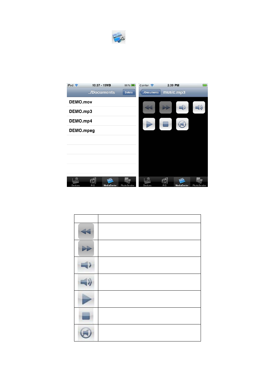 3 media | Awind MobiShow User's Manual for iPhone User Manual | Page 6 / 7
