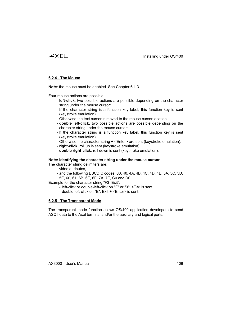Axel AX3000 65 User's Manual User Manual | Page 121 / 276