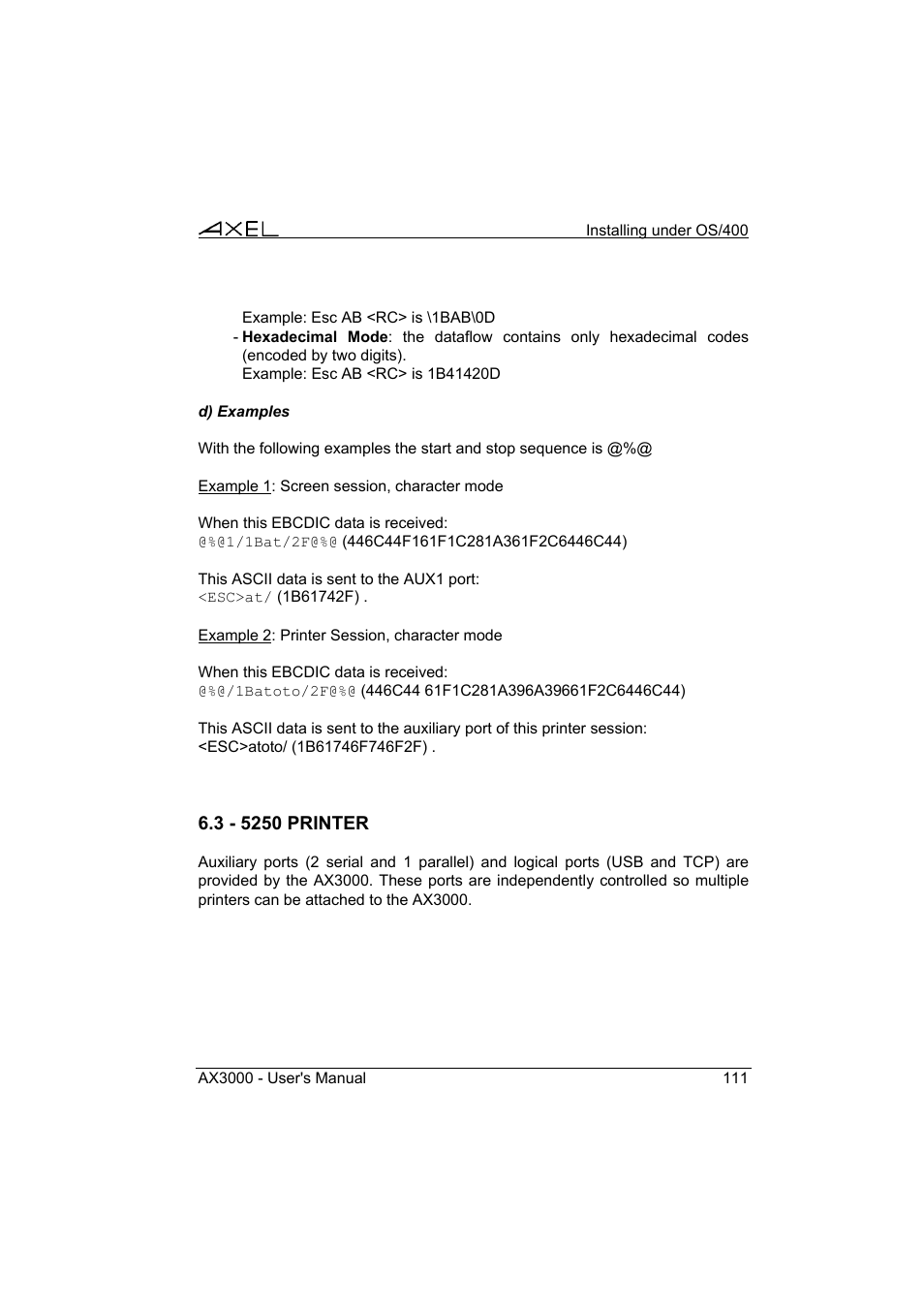 Axel AX3000 65 User's Manual User Manual | Page 123 / 276