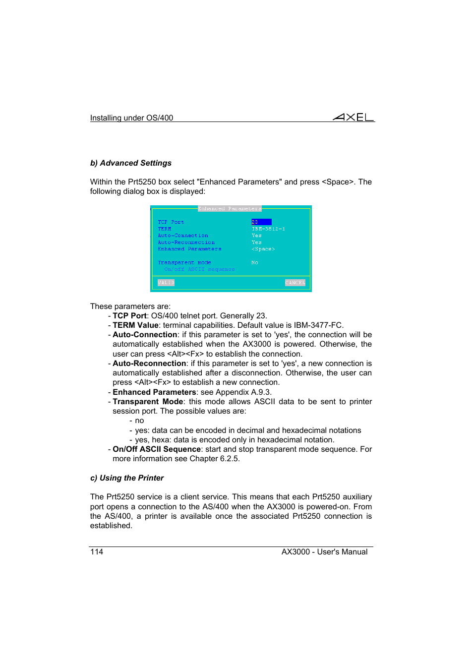 Axel AX3000 65 User's Manual User Manual | Page 126 / 276