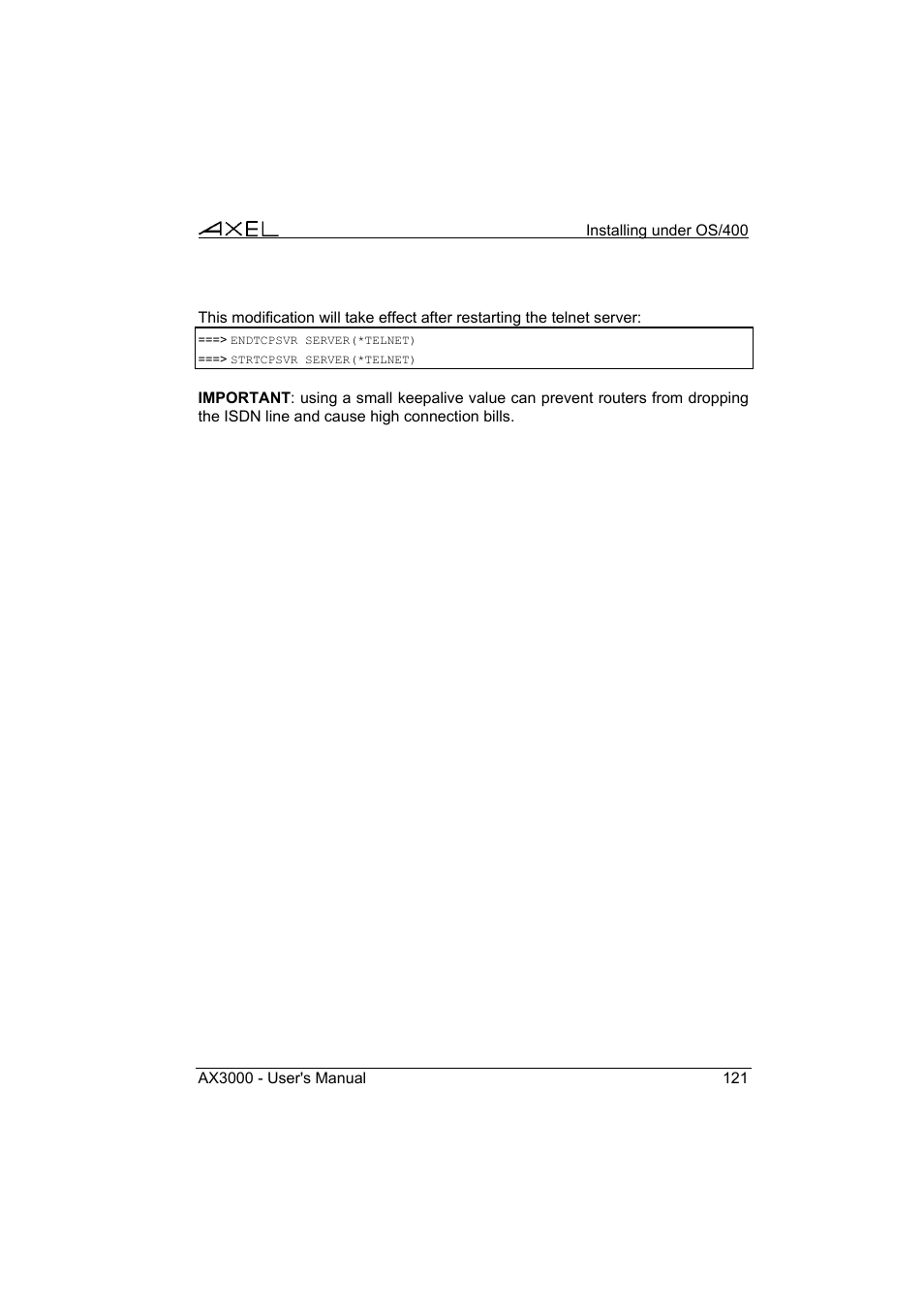 Axel AX3000 65 User's Manual User Manual | Page 133 / 276
