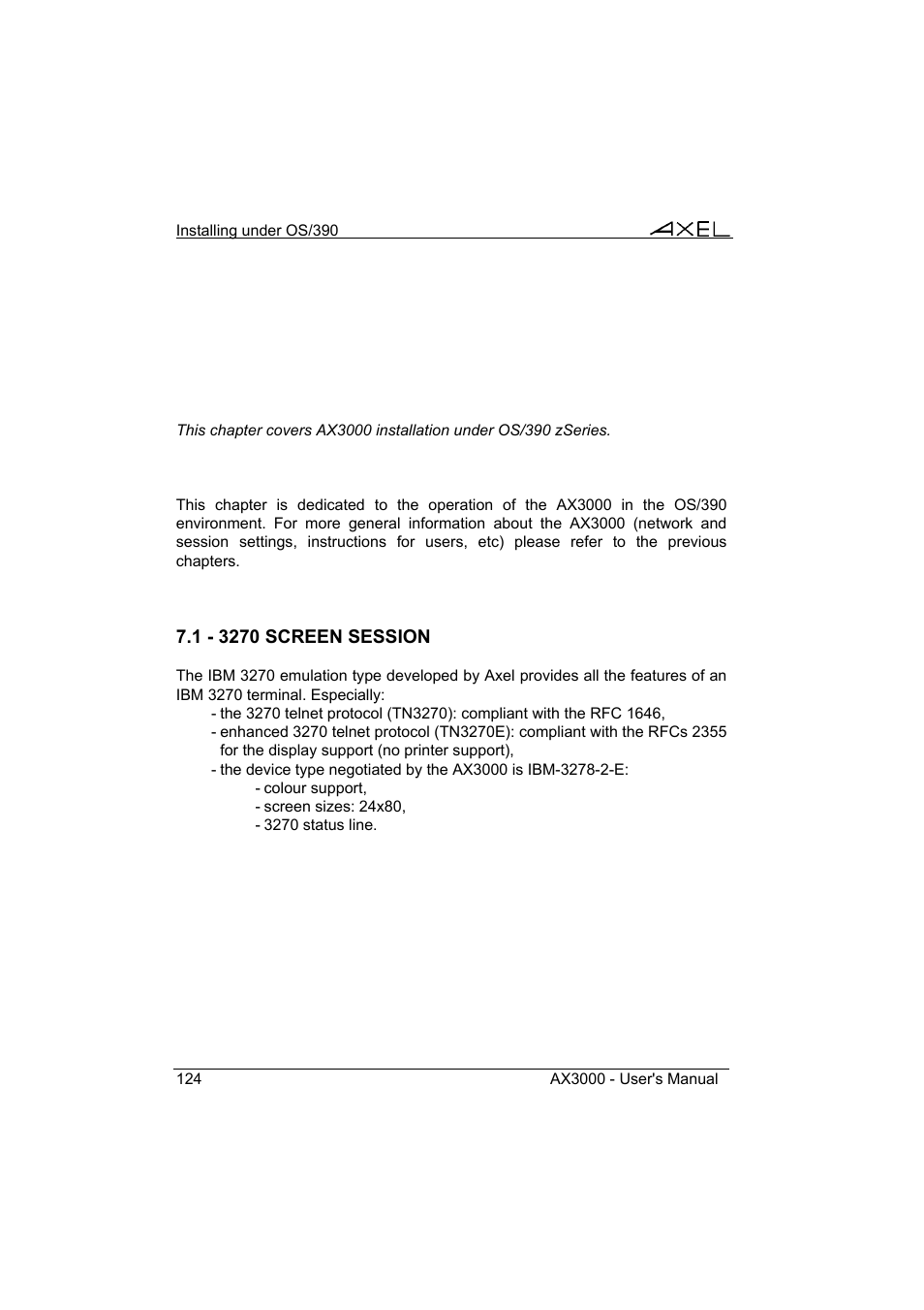 Axel AX3000 65 User's Manual User Manual | Page 136 / 276