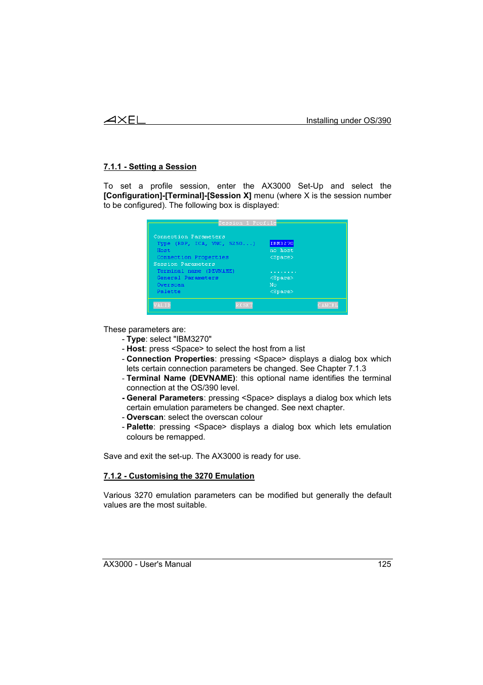 Axel AX3000 65 User's Manual User Manual | Page 137 / 276