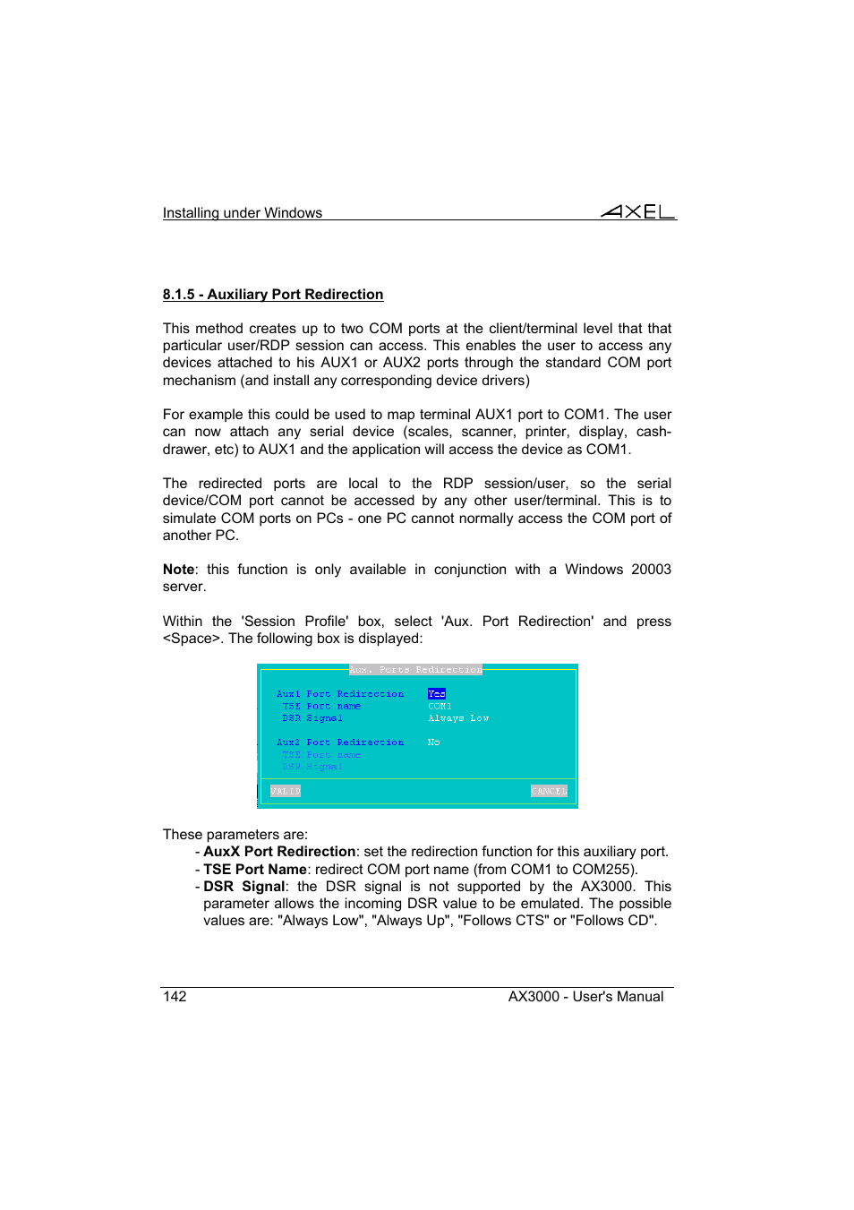 Axel AX3000 65 User's Manual User Manual | Page 154 / 276