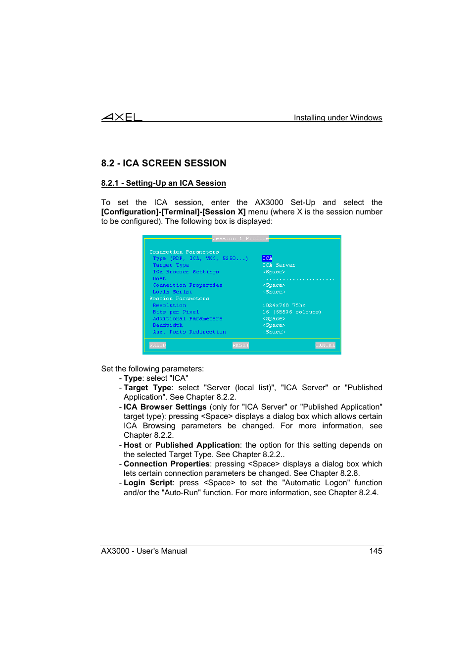 Axel AX3000 65 User's Manual User Manual | Page 157 / 276