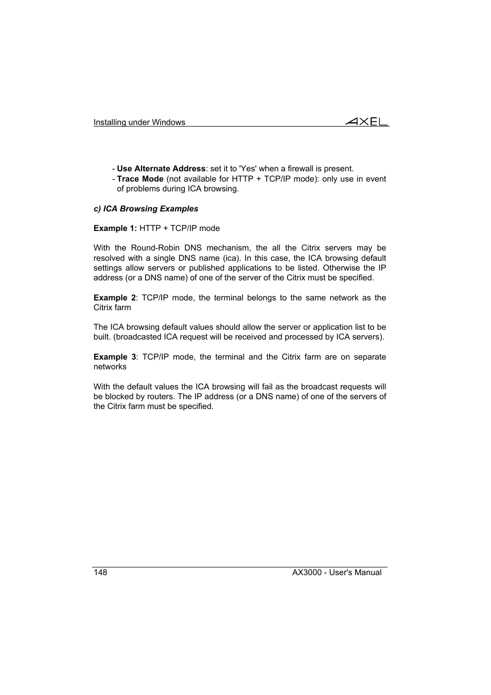 Axel AX3000 65 User's Manual User Manual | Page 160 / 276