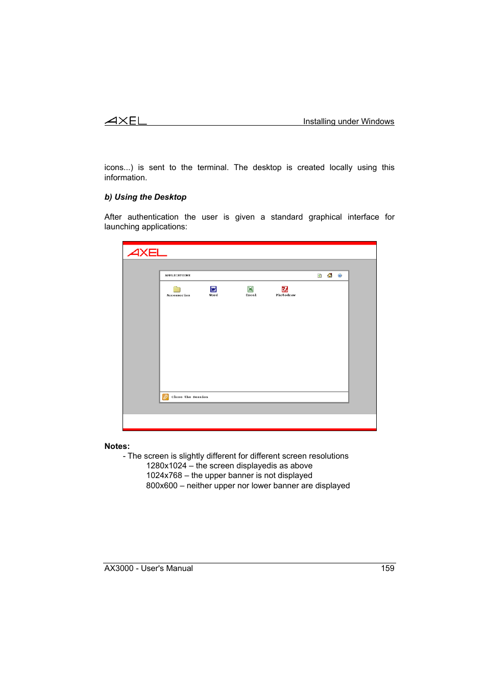 Axel AX3000 65 User's Manual User Manual | Page 171 / 276