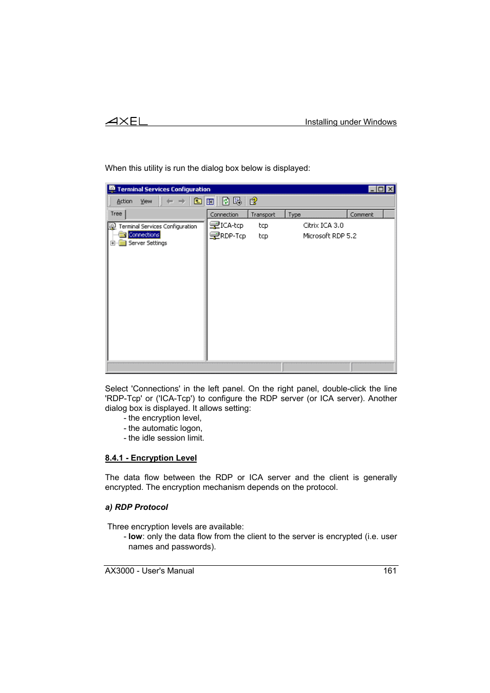 Axel AX3000 65 User's Manual User Manual | Page 173 / 276
