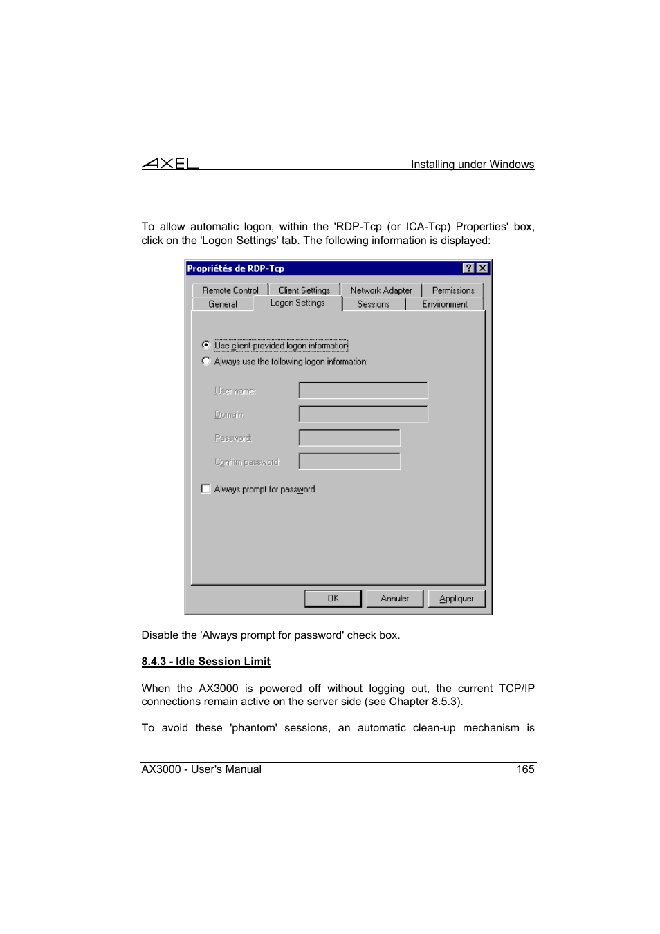 Axel AX3000 65 User's Manual User Manual | Page 177 / 276