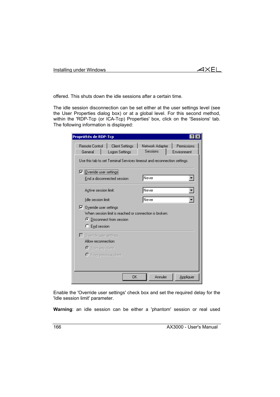 Axel AX3000 65 User's Manual User Manual | Page 178 / 276