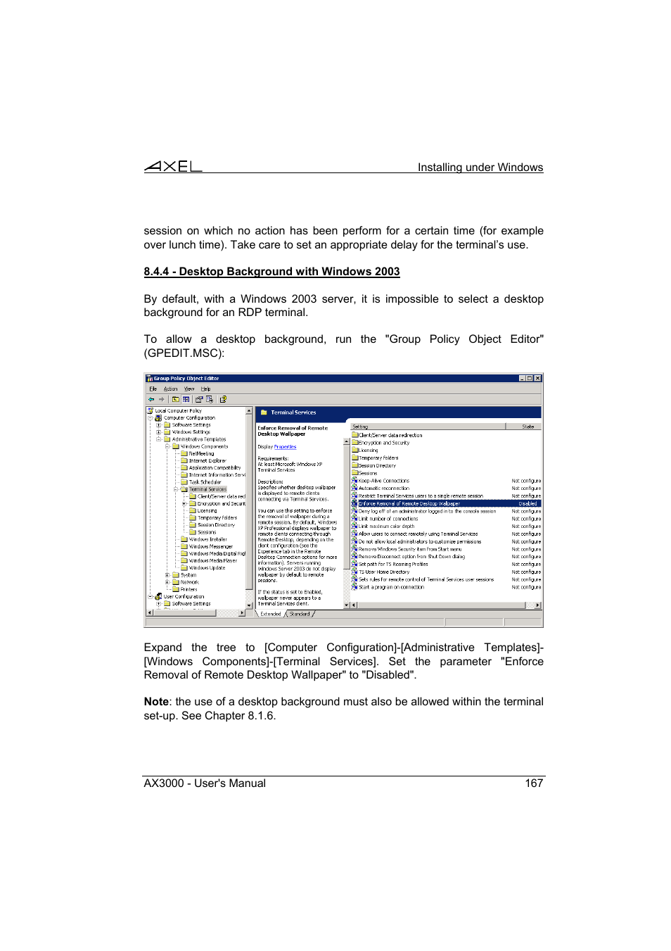 Axel AX3000 65 User's Manual User Manual | Page 179 / 276