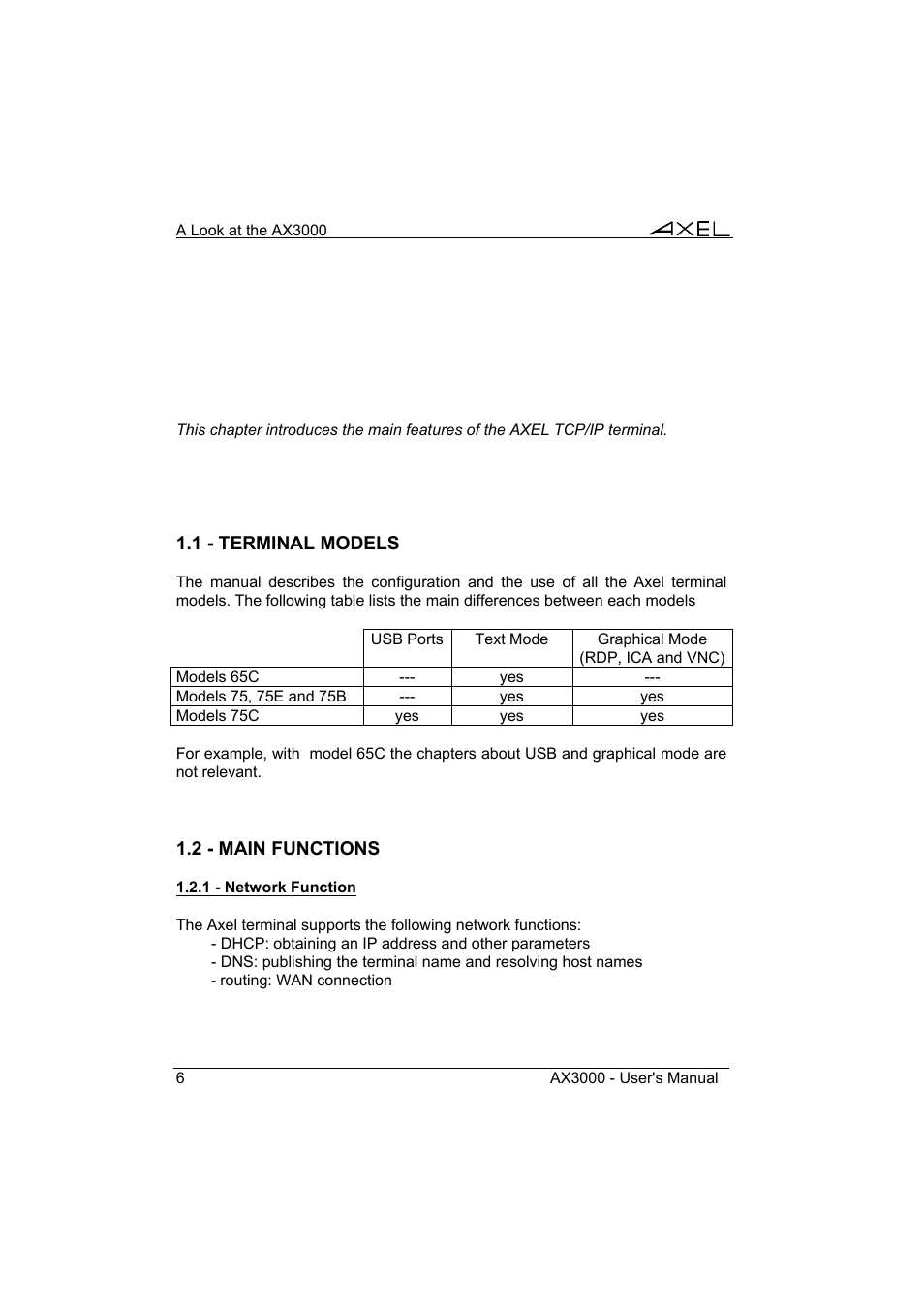 Axel AX3000 65 User's Manual User Manual | Page 18 / 276