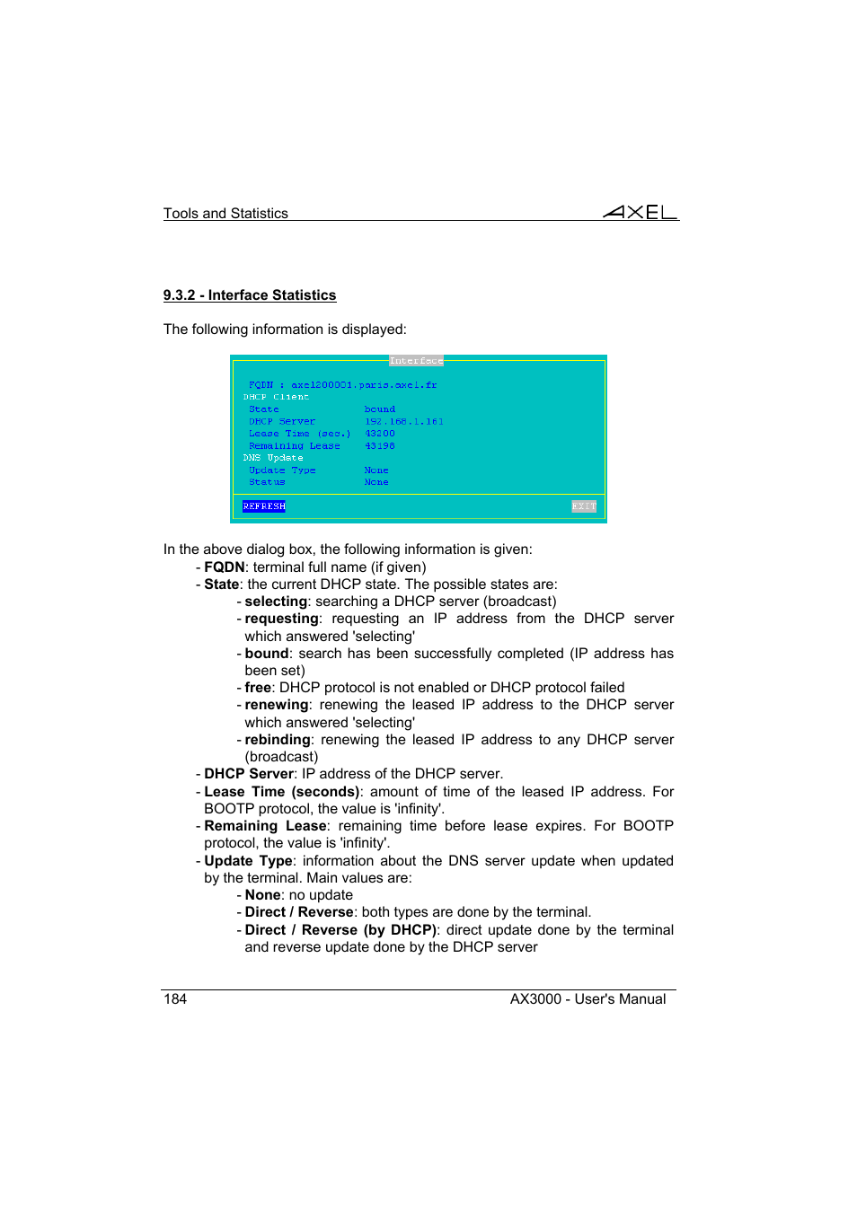 Axel AX3000 65 User's Manual User Manual | Page 196 / 276