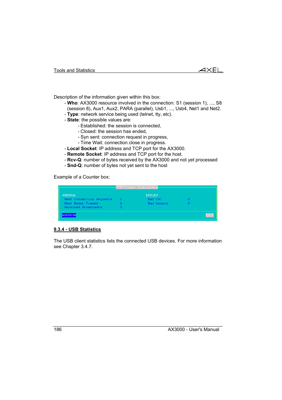 Axel AX3000 65 User's Manual User Manual | Page 198 / 276