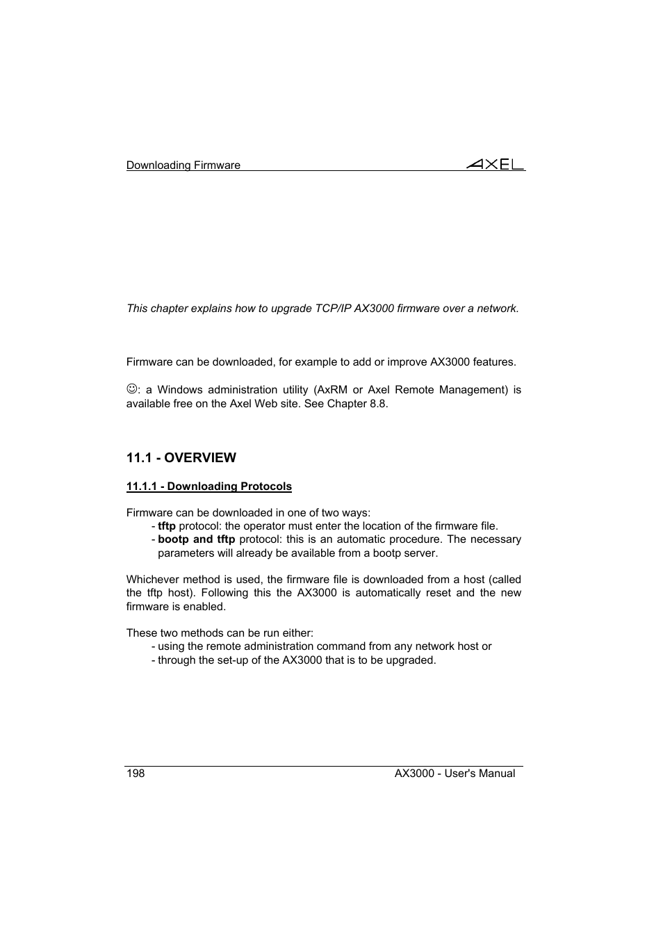 Axel AX3000 65 User's Manual User Manual | Page 210 / 276