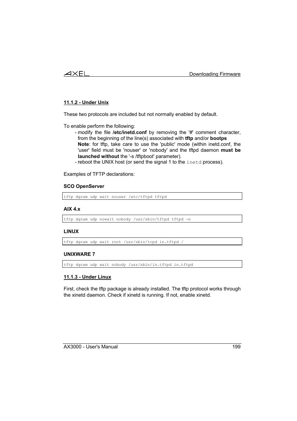 Axel AX3000 65 User's Manual User Manual | Page 211 / 276
