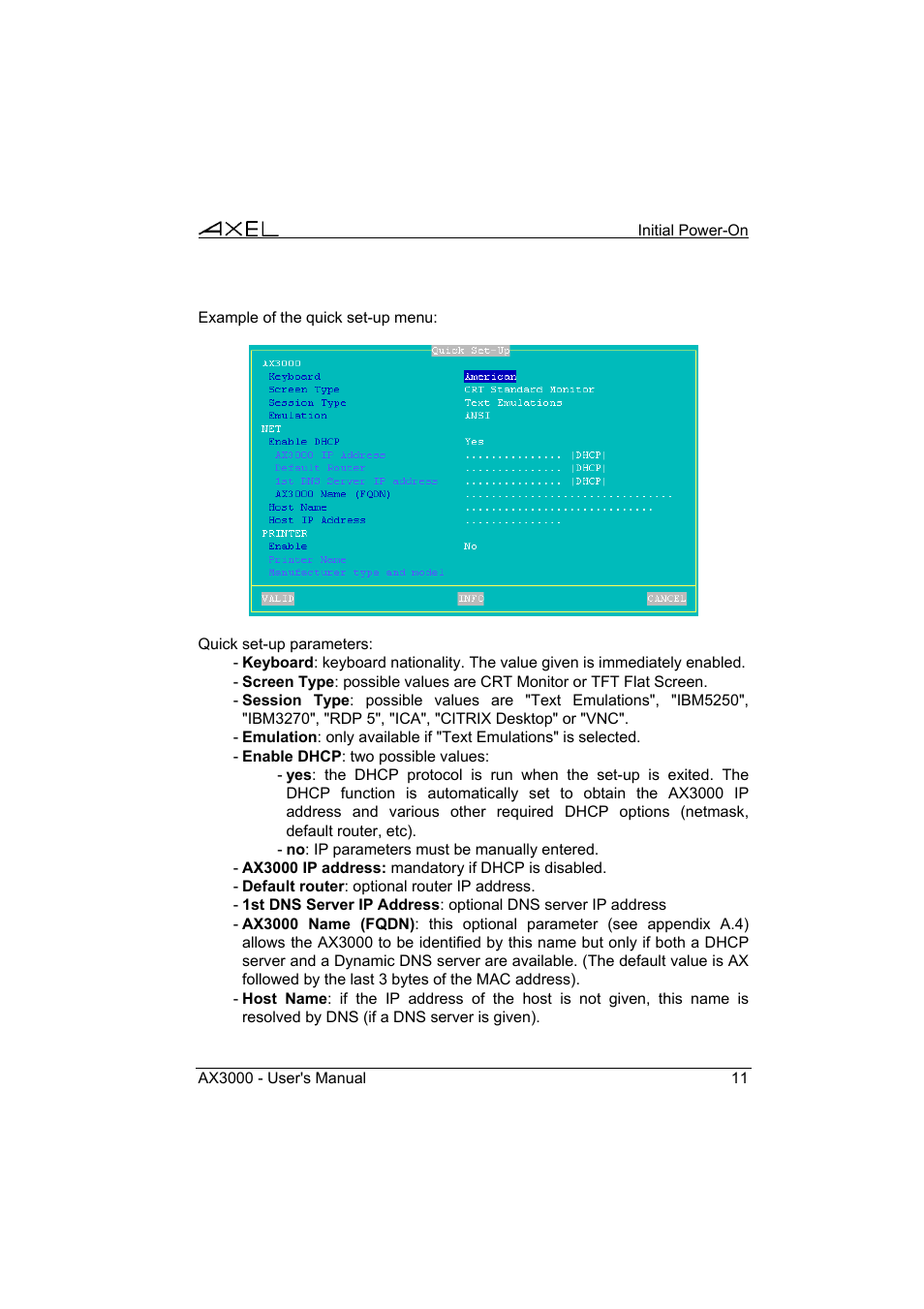 Axel AX3000 65 User's Manual User Manual | Page 23 / 276