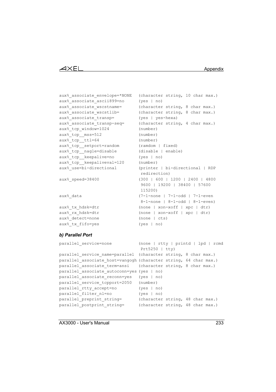 Axel AX3000 65 User's Manual User Manual | Page 245 / 276