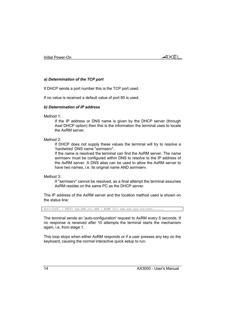 Axel AX3000 65 User's Manual User Manual | Page 26 / 276