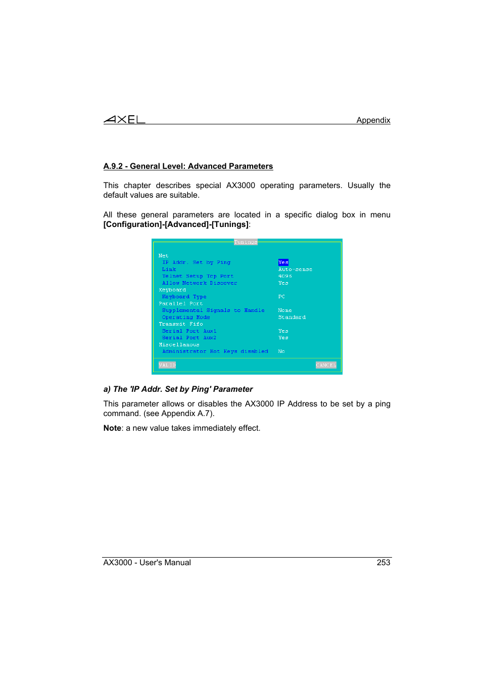 Axel AX3000 65 User's Manual User Manual | Page 265 / 276