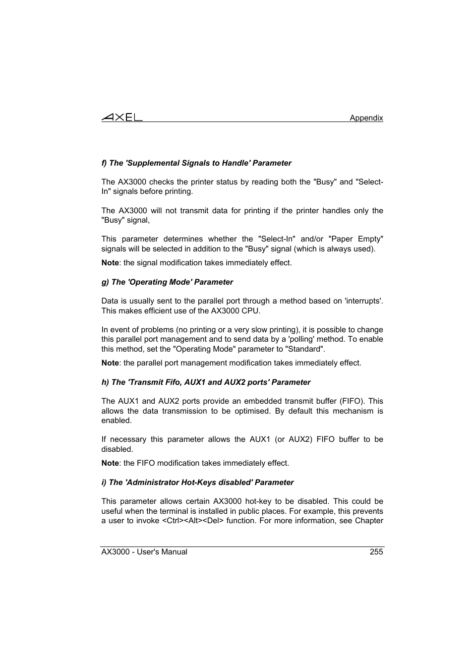 Axel AX3000 65 User's Manual User Manual | Page 267 / 276