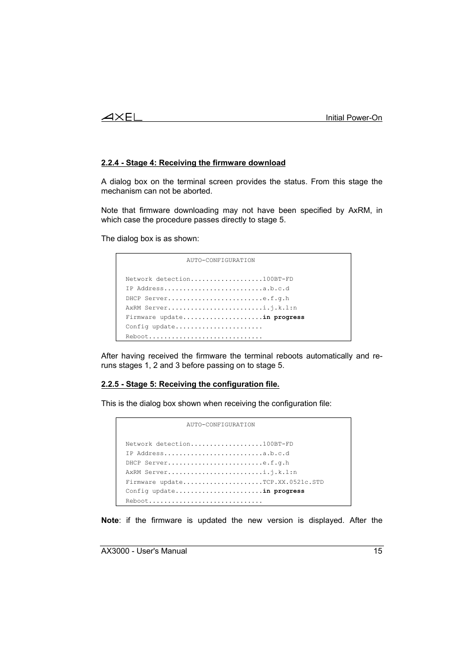 Axel AX3000 65 User's Manual User Manual | Page 27 / 276
