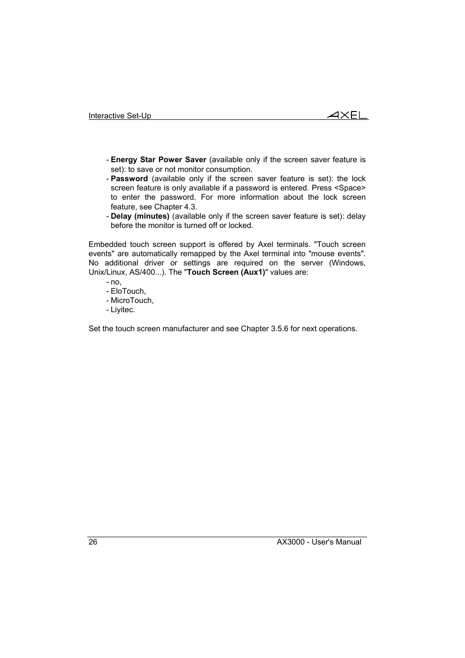 Axel AX3000 65 User's Manual User Manual | Page 38 / 276