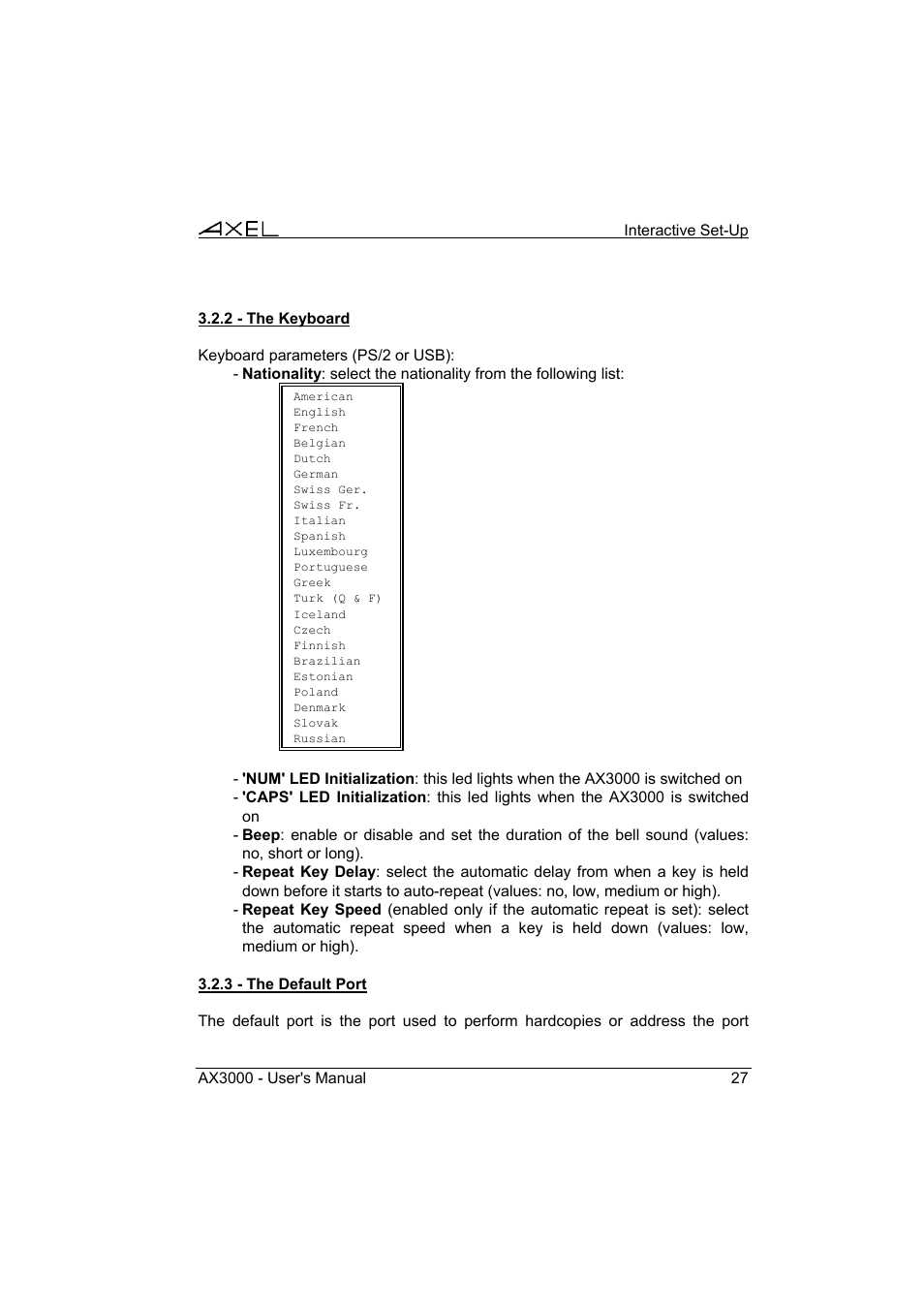 Axel AX3000 65 User's Manual User Manual | Page 39 / 276