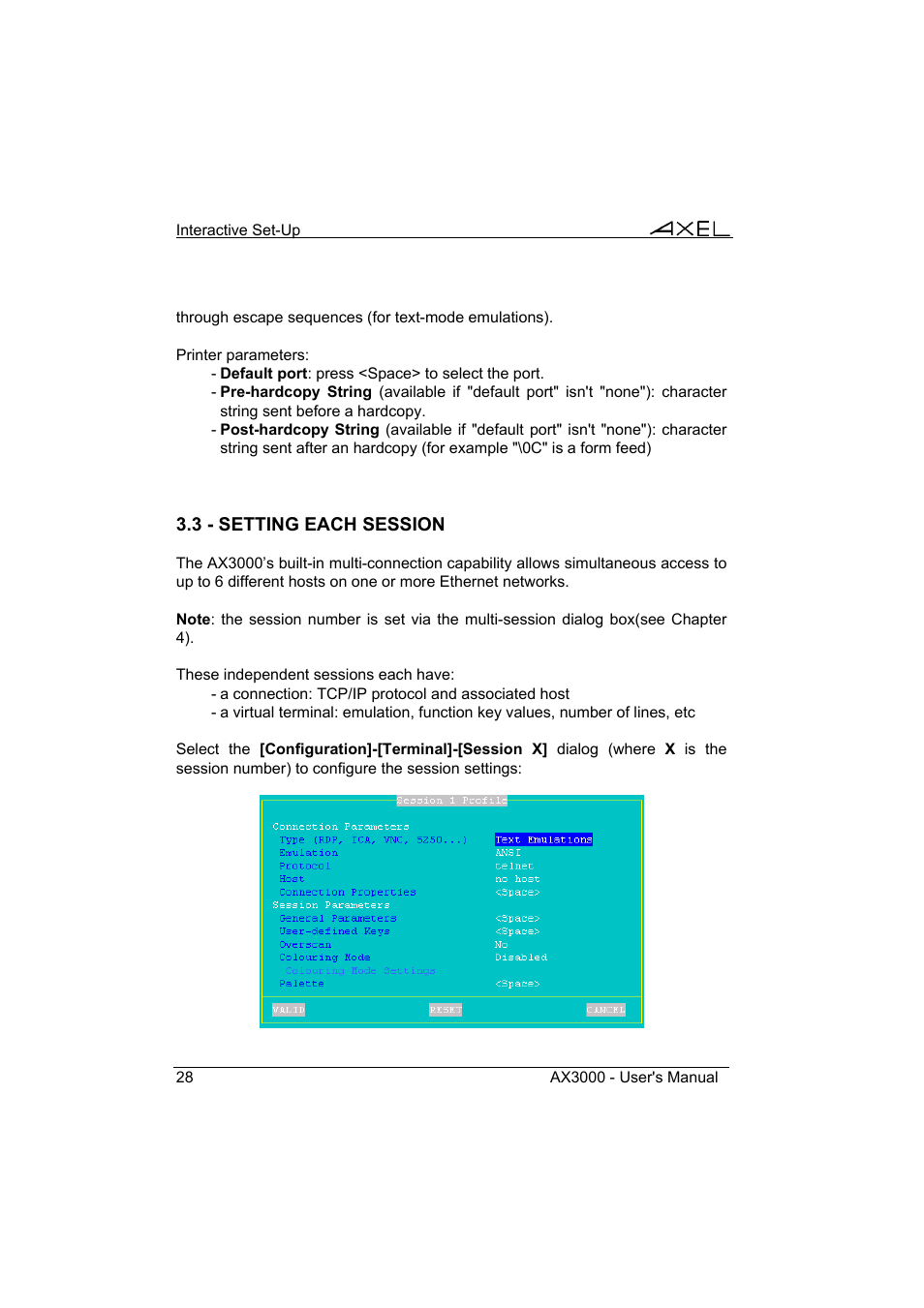 Axel AX3000 65 User's Manual User Manual | Page 40 / 276