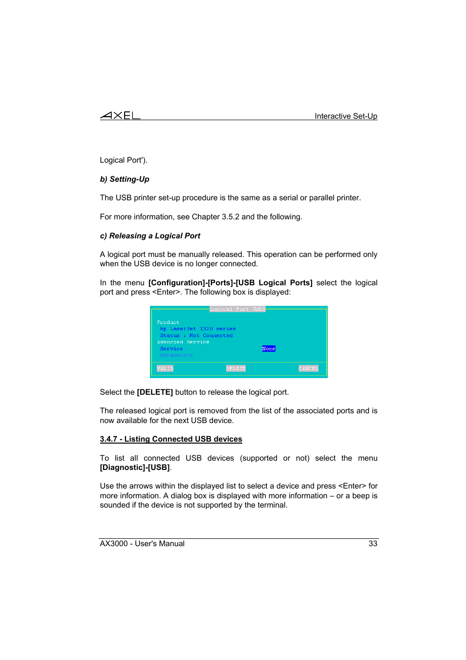 Axel AX3000 65 User's Manual User Manual | Page 45 / 276