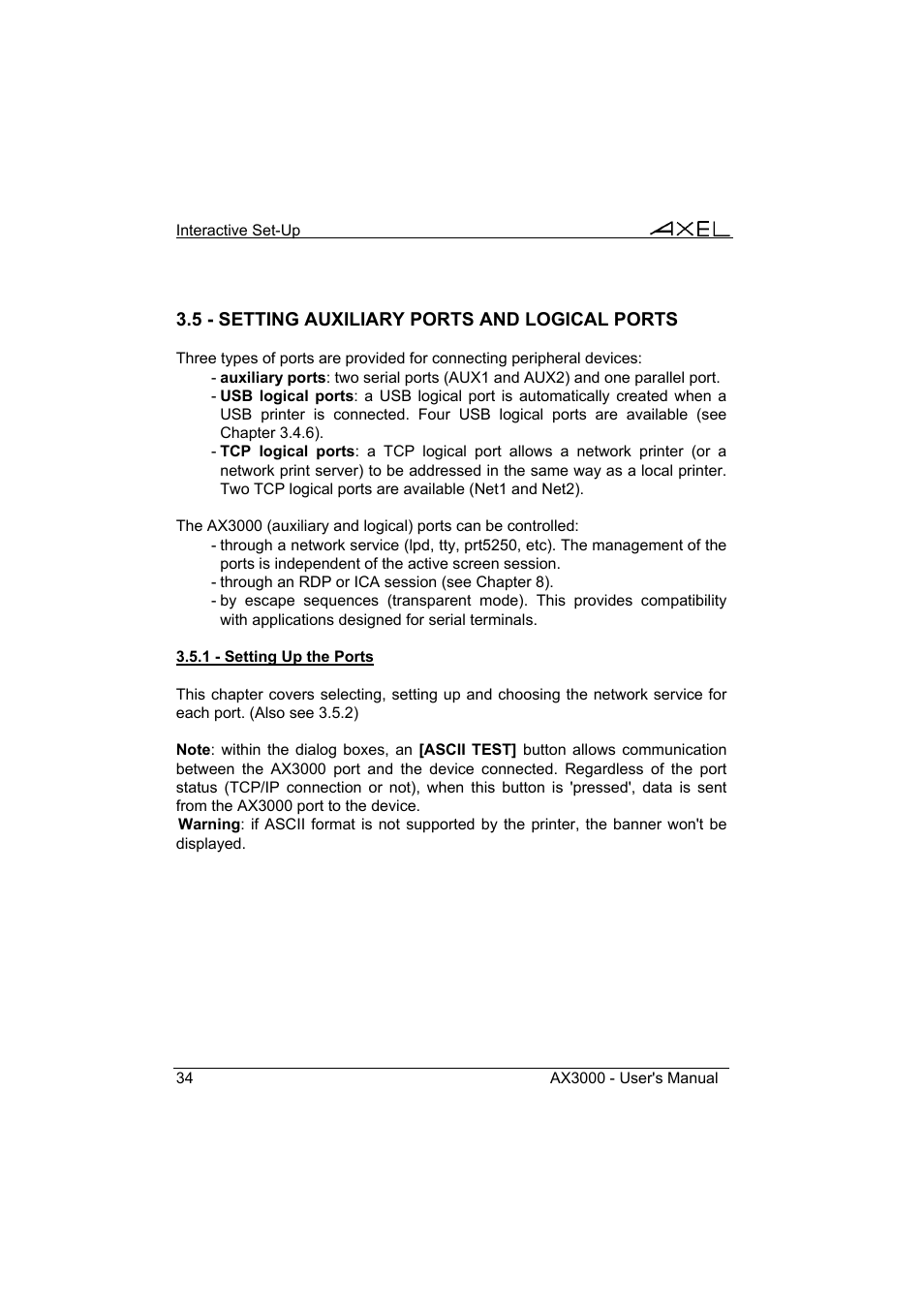 Axel AX3000 65 User's Manual User Manual | Page 46 / 276