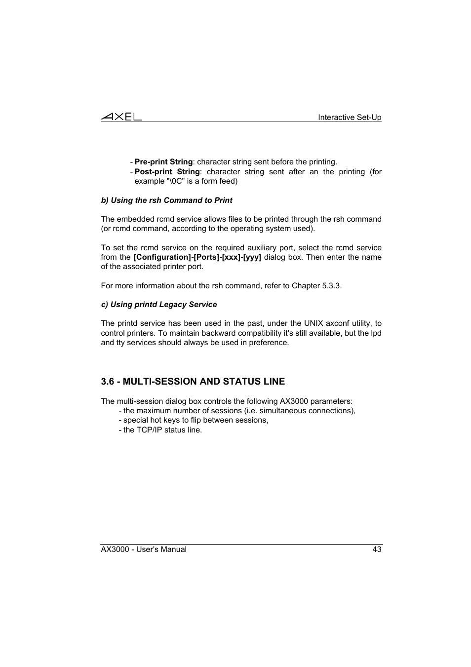 Axel AX3000 65 User's Manual User Manual | Page 55 / 276