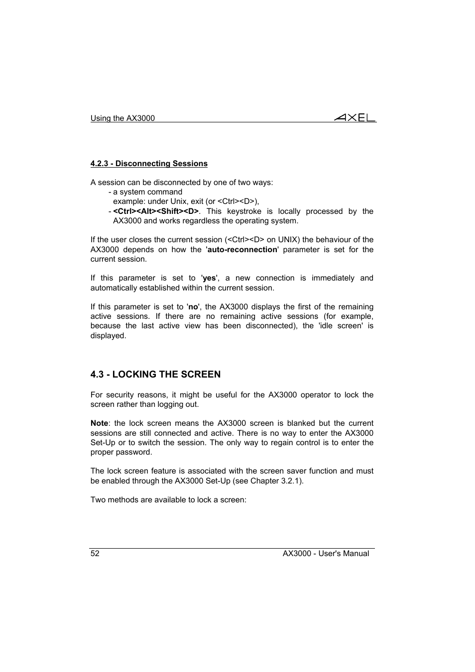 Axel AX3000 65 User's Manual User Manual | Page 64 / 276