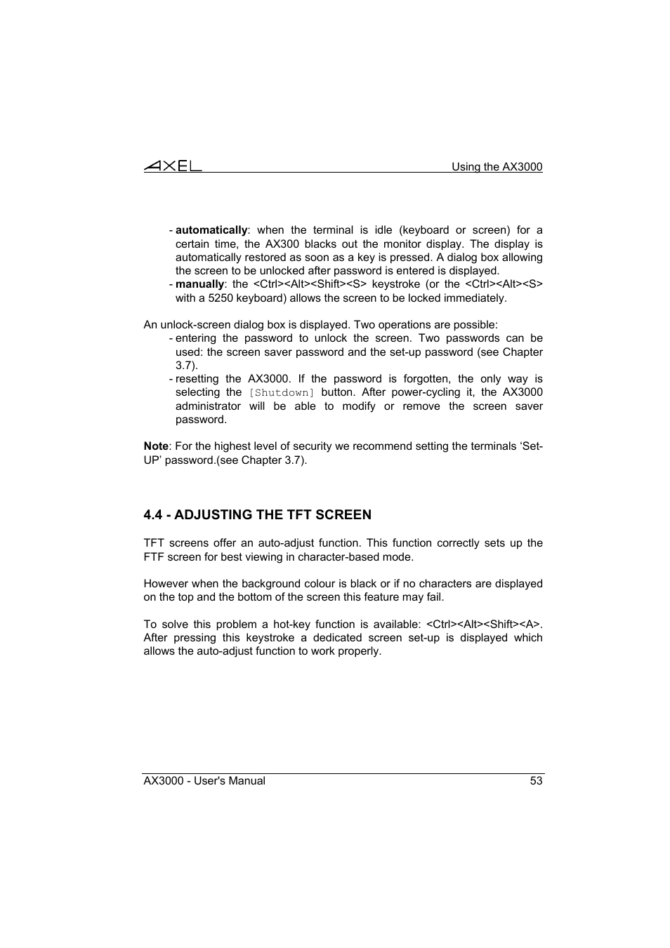 Axel AX3000 65 User's Manual User Manual | Page 65 / 276