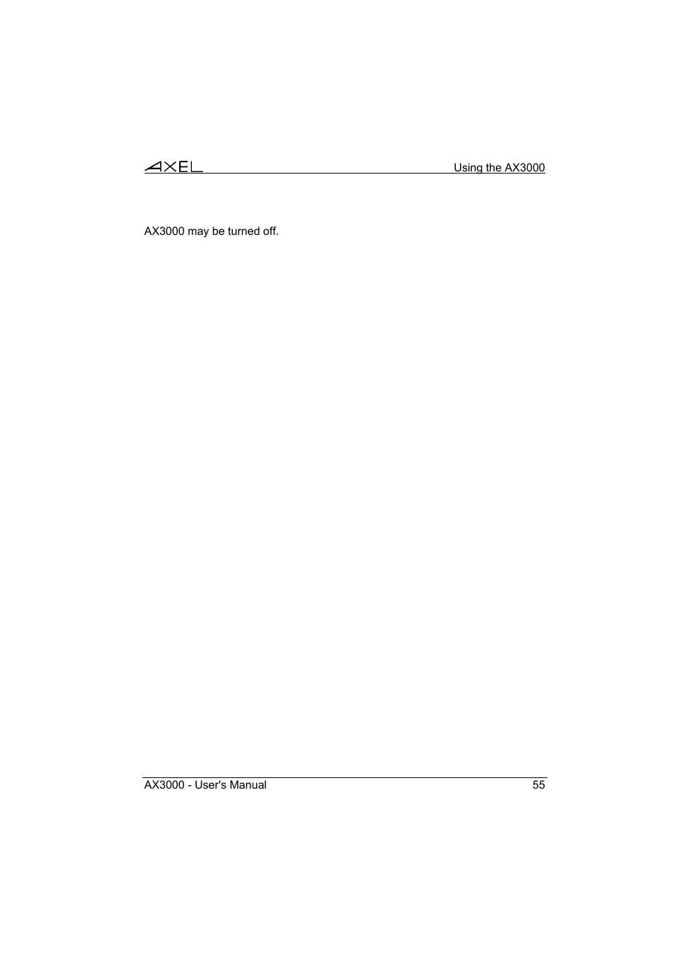 Axel AX3000 65 User's Manual User Manual | Page 67 / 276