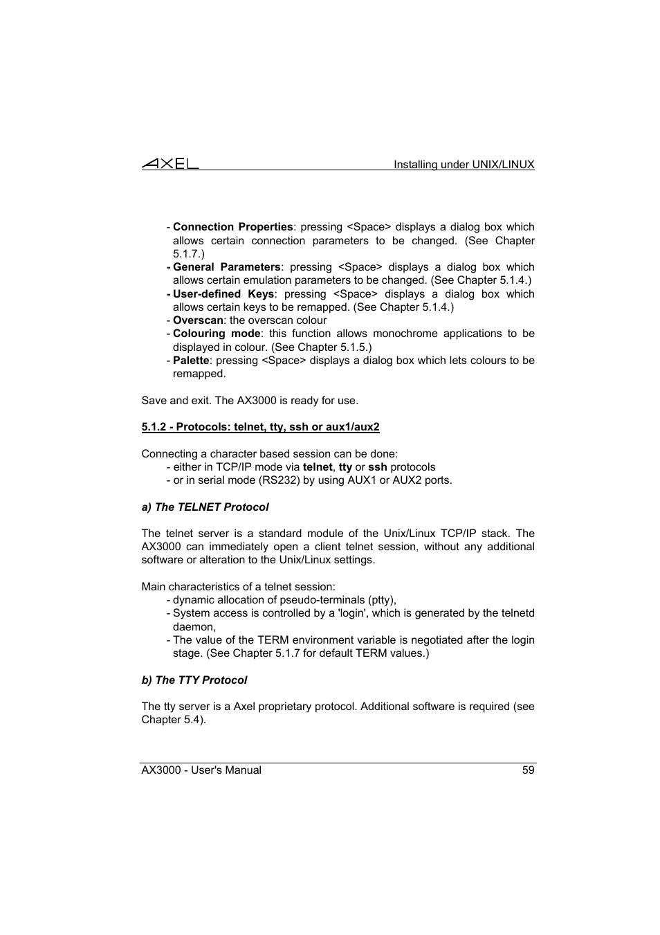 Axel AX3000 65 User's Manual User Manual | Page 71 / 276