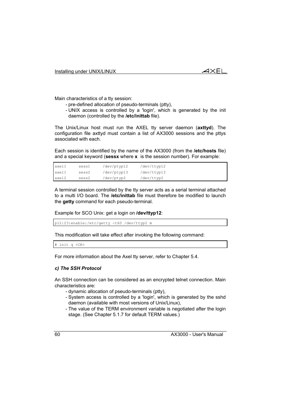 Axel AX3000 65 User's Manual User Manual | Page 72 / 276