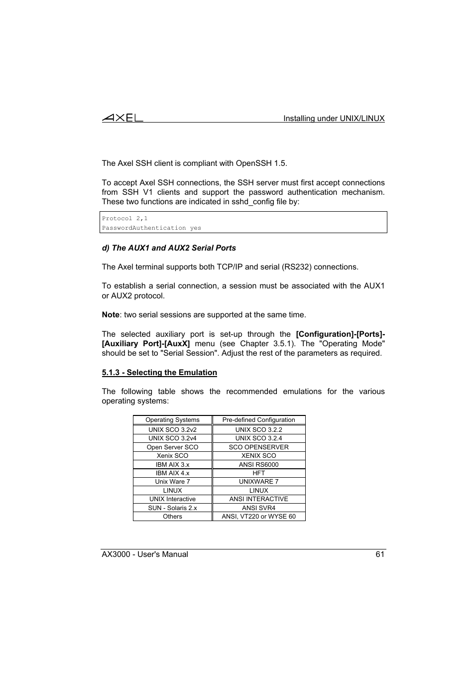 Axel AX3000 65 User's Manual User Manual | Page 73 / 276