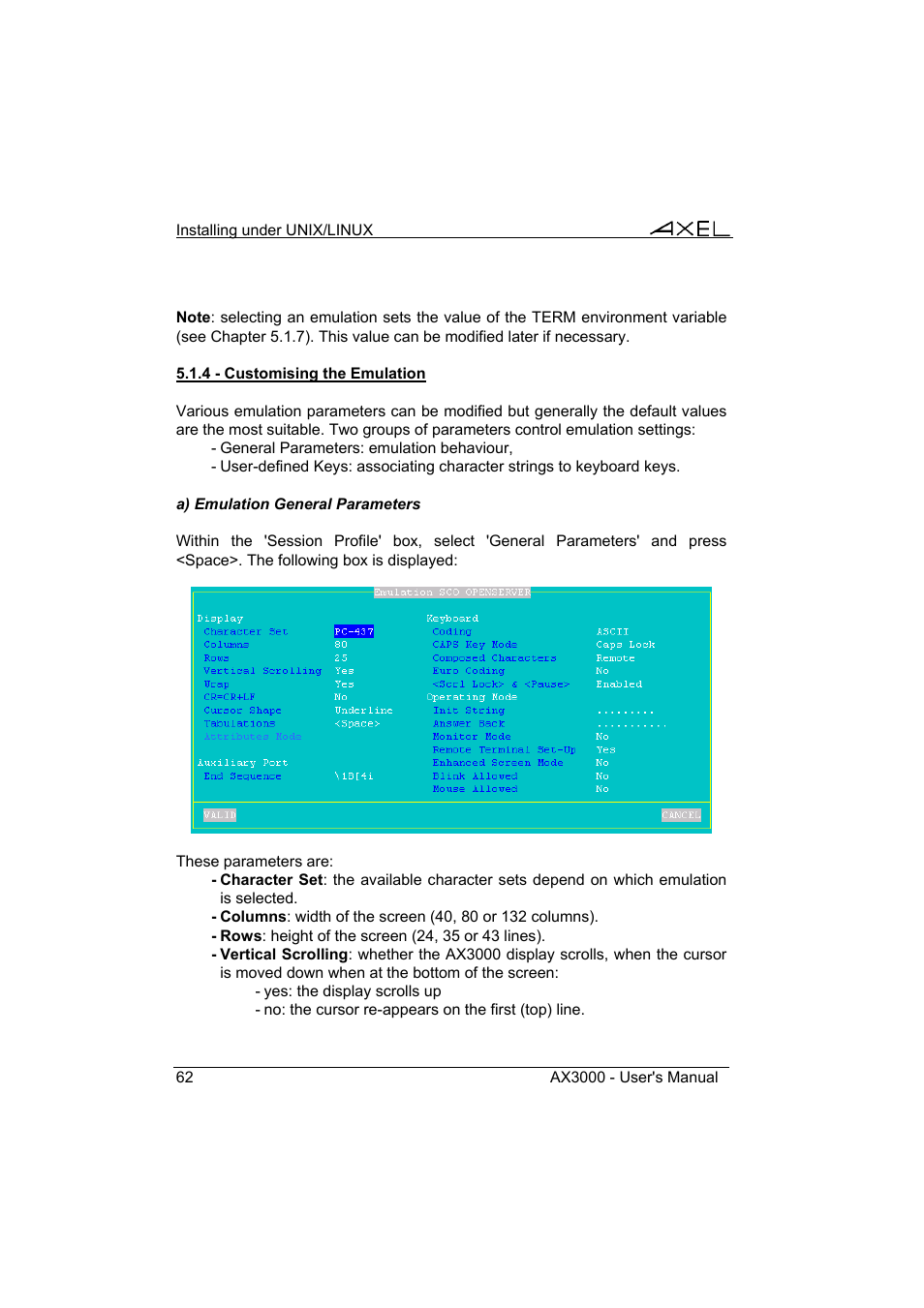 Axel AX3000 65 User's Manual User Manual | Page 74 / 276