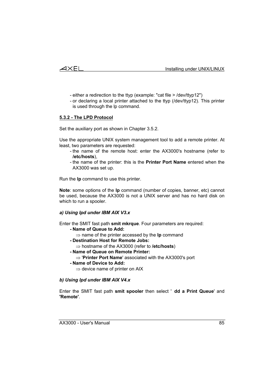 Axel AX3000 65 User's Manual User Manual | Page 97 / 276