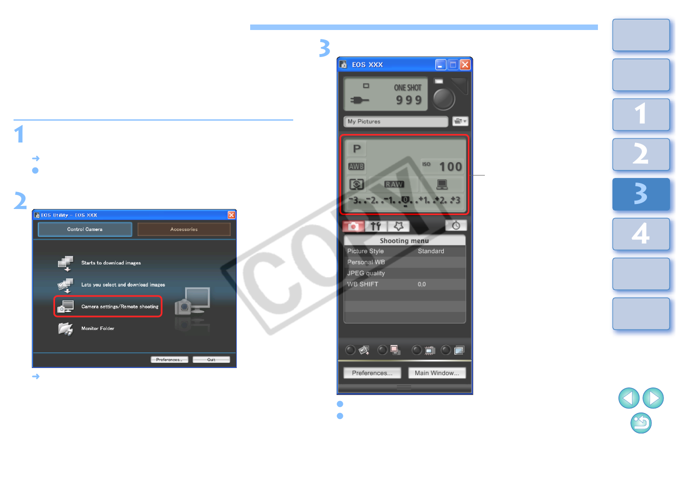 Remote live view shooting, P.25, P.25) | Canon 2.2 User Manual | Page 26 / 54