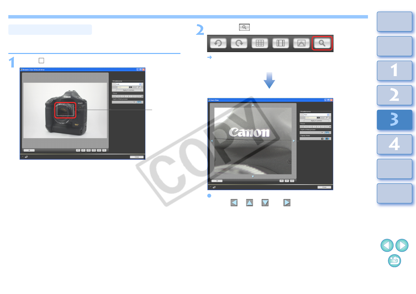 Adjusting the focus | Canon 2.2 User Manual | Page 28 / 54