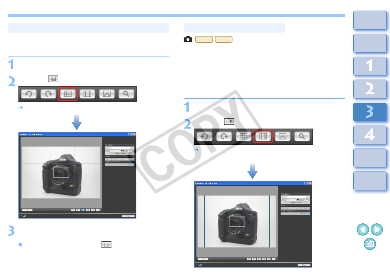 P.31, Adjusting the horizontal/vertical alignment of the, Camera | Changing the aspect ratio | Canon 2.2 User Manual | Page 32 / 54