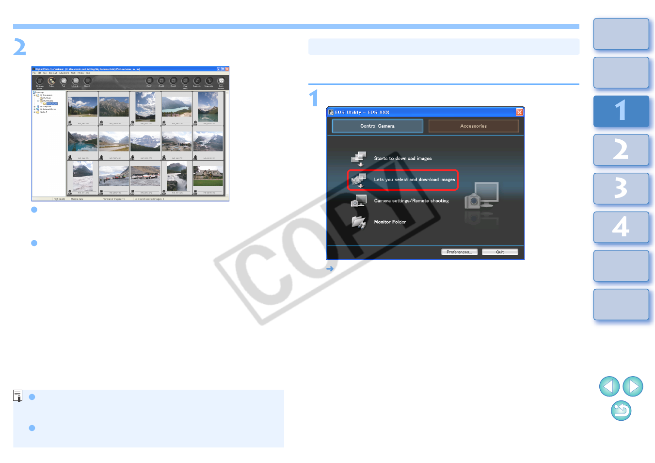 Downloading selected images to your computer | Canon 2.2 User Manual | Page 8 / 54