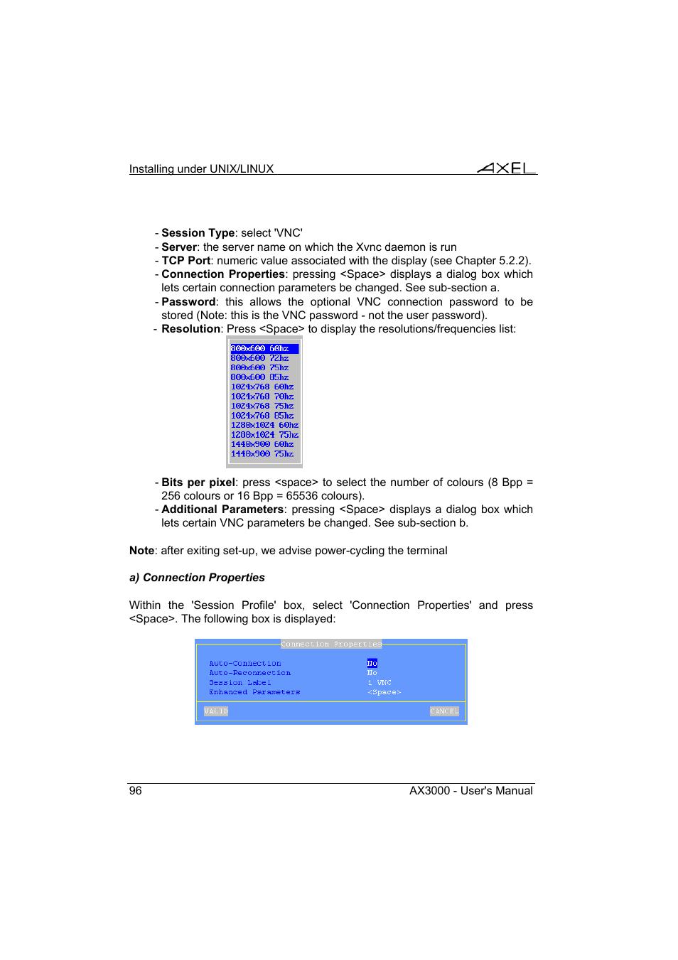 Axel AX3000 65 User's Manual - firmware 0632 User Manual | Page 110 / 298