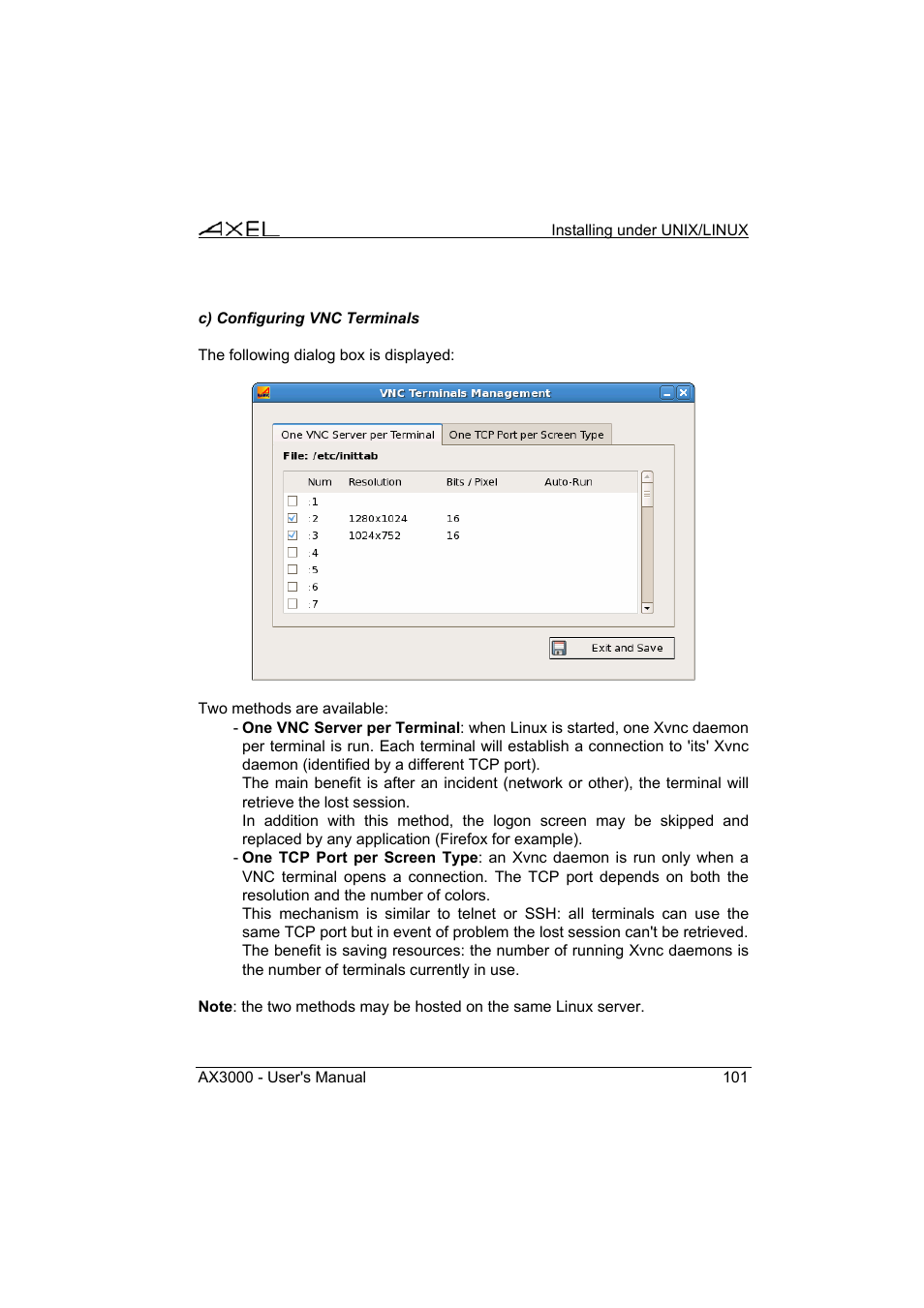 Axel AX3000 65 User's Manual - firmware 0632 User Manual | Page 115 / 298
