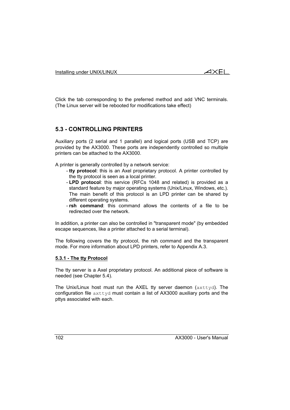 Axel AX3000 65 User's Manual - firmware 0632 User Manual | Page 116 / 298