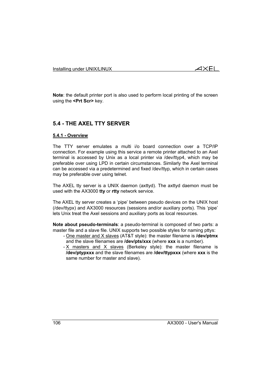 Axel AX3000 65 User's Manual - firmware 0632 User Manual | Page 120 / 298
